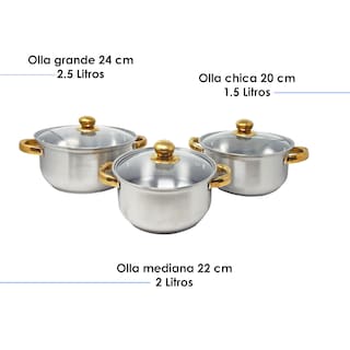 Foto 5 | Foto 5 | Batería de Cocina Aquila Ontario Acero Inoxidable 12 Piezas