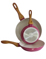 Juego De Sartenes Rd Royal Cook Antiadherentes De Aluminio Con Cubierta De Granito 3 Tamaños 20/24 Y 28 Cm