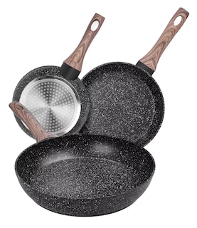 Foto 1 | Foto 1 | Juego de 3 Sartenes Antiadherentes de Alta Calidad Apto para Todo Tipo de Cocinas