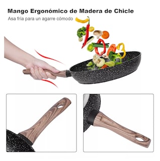 Foto 4 | Foto 4 | Juego de 3 Sartenes Antiadherentes de Alta Calidad Apto para Todo Tipo de Cocinas