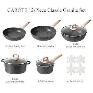 Foto 2 | Foto 2 | Juego De Utensilios De Cocina Carote, Antiadherente, 12 Piezas, Granito De Inducción - Venta Internacional.
