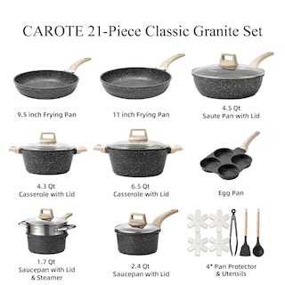 Foto 2 | Foto 2 | Juego De Utensilios De Cocina Carote Black Granite Induction 21 Piezas - Venta Internacional.