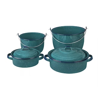 Foto 2 | Foto 2 | Batería de Cocina de Acero Vitrificado Cinsa Jaspeado Verde Aqua 10 Piezas