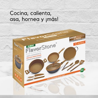 Foto 5 | Foto 5 | Batería De Cocina 10 Piezas Copper Flavorstone Master Deluxe