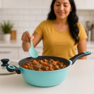 Foto 3 | Foto 3 | Batería De Cocina Ready Cook Aluminio Antiadherente Naranja Tapa De Vidrio Templado Y Salida De Vapor  9 Pzas