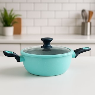 Foto 5 | Foto 5 | Batería De Cocina Ready Cook Aluminio Antiadherente Naranja Tapa De Vidrio Templado Y Salida De Vapor  9 Pzas