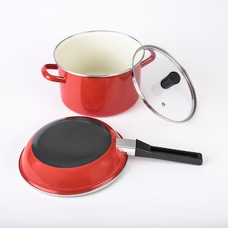 Foto 4 | Foto 4 | Batería De Cocina Cinsa Acero Vitrificado Praktica Cherry De 5 Piezas