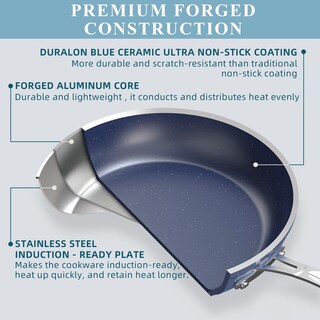Foto 2 | Foto 2 | Juego de Sartene Nuwave Healthy Duralon Blue Ceramic Antiadherente - Venta Internacional