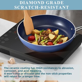 Foto 3 | Foto 3 | Juego de Sartene Nuwave Healthy Duralon Blue Ceramic Antiadherente - Venta Internacional