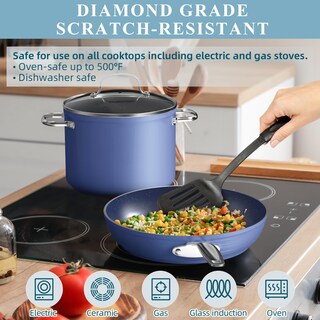 Foto 4 | Foto 4 | Juego de Sartene Nuwave Healthy Duralon Blue Ceramic Antiadherente - Venta Internacional