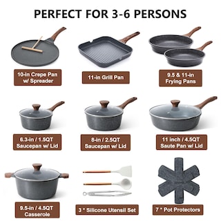 Foto 2 | Foto 2 | Juego De Utensilios De Cocina Sensarte Antiadherentes De 23 Piezas Con Revestimiento De Granito Suizo - Venta Internacional.