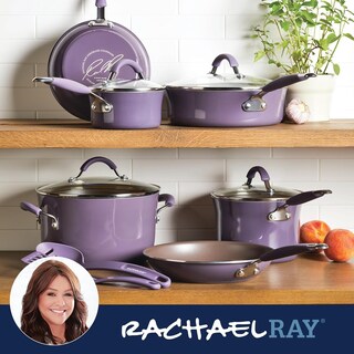 Foto 7 | Foto 7 | Juego De Utensilios De Cocina Rachael Ray Cucina, Antiadherente, 12 Piezas, Color Morado - Venta Internacional.