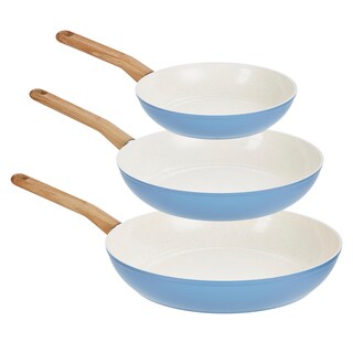 Foto 1 | Foto 1 | Juego De Sartenes Goodcook Healthy Ceramic Titanium De 3 Piezas, Azul - Venta Internacional.