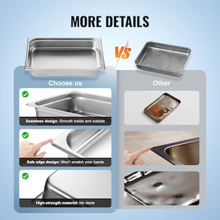 Foto 7 | Foto 7 | Juego De Sartenes De Mesa Steam Vevor De Acero Inoxidable De Tamaño Completo Con Tapas - Venta Internacional.