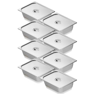 Foto 1 | Foto 1 | Sartén De Vapor Antiatascos Vevor De Hotel Pans, Tamaño 1/2, Con Tapas, Paquete De 8 - Venta Internacional.