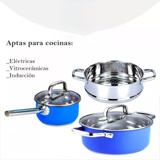 Foto 6 | Foto 6 | Batería de Cocina de Acero Inoxidable Kitchenes 8 Piezas