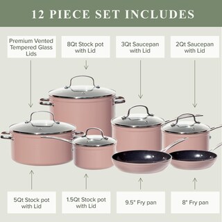 Foto 4 | Foto 4 | Set De Utensilios De Cocina Nuwave Healthy Duralon Blue Ceramic Antiadherente - Venta Internacional.