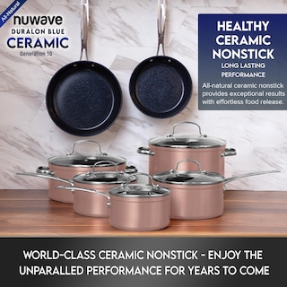 Foto 5 | Foto 5 | Set De Utensilios De Cocina Nuwave Healthy Duralon Blue Ceramic Antiadherente - Venta Internacional.