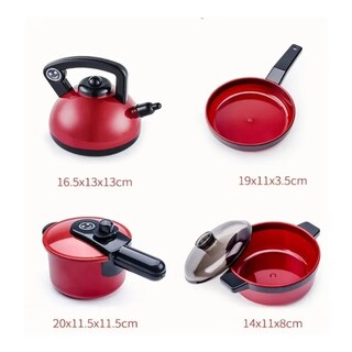 Foto 2 | Foto 2 | Juguetes De Cocina Para Ninos Utensilios Cocina Comida 61 Pz Lab.g Rojo