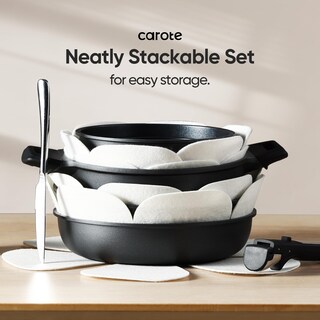 Foto 7 | Foto 7 | Juego De Utensilios De Cocina Carote Antiadherentes 25 Piezas Con Juego De Cuchillos Jet Black - Venta Internacional.