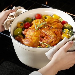 Foto 5 | Foto 5 | Olla De Horno Holandés Carote 5 Qt Hierro Fundido Blanco