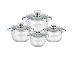 Bateria De Cocina Haus Roland, acero inoxidable 8 piezas