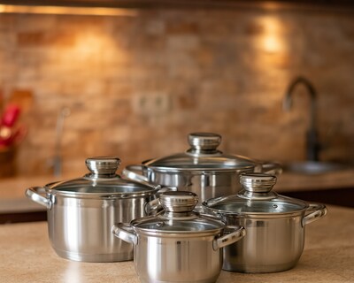 Foto 6 | Foto 6 | Bateria De Cocina Haus Roland, acero inoxidable 8 piezas