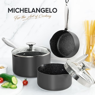 Foto 7 | Foto 7 | Juego de Ollas Michelangelo Antiadherentes 1.5 2 L y 3 L - Venta Internacional