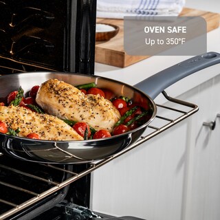 Foto 6 | Foto 6 | Sartén T-fal Essentials De Acero Inoxidable De 3,2 L Con Tapa Plateada - Venta Internacional.