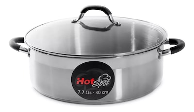 Foto 1 | Foto 1 | Arrocera De Acero Inoxidable Hot Spot 40cm 14lt Tapa Cristal