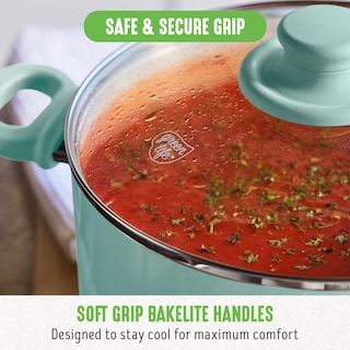 Foto 2 | Foto 2 | Stockpot Greenlife Cerámica Antiadherente 6 Litros Con Tapa De Cristal Color Turquesa - Venta Internacional.