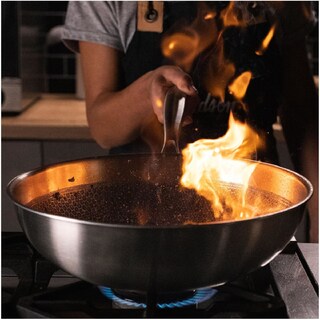 Foto 5 | Foto 5 | Wok Hudson Acero Inoxidable 30cm Espesor 2mm Antiadherente