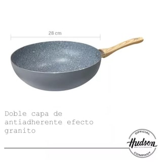 Foto 2 | Foto 2 | Wok Sarten Aluminio 28 Cm Hudson Granito Antiadherente
