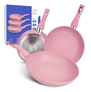 Foto 1 | Foto 1 | Set de Sartenes Xtellar Antiadherentes Rosa 3 Piezas