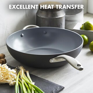 Foto 3 | Foto 3 | Sartén Greenpan Lima De Cerámica Sana Anodizada Dura, 32 Cm - Venta Internacional.