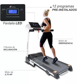 Foto 7 | Foto 7 | Caminadora Eléctrica Centurfit MKZ-CAM918 color Blanca 2 HP Walk Inclinación