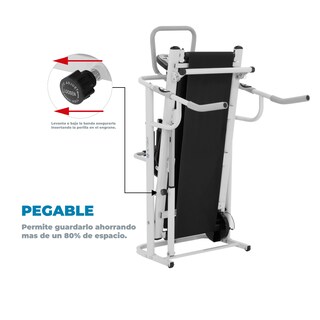 Foto 6 | Foto 6 | Caminadora Mecánica Todo en 1 Cmmt1 Escaladora Lagartijas Plegable C/5 Funciones color Blanco