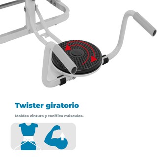 Foto 8 | Foto 8 | Caminadora Mecánica Todo en 1 Cmmt1 Escaladora Lagartijas Plegable C/5 Funciones color Blanco