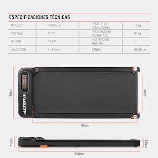 Foto 6 | Foto 6 | Caminadora Eléctrica Altera Homestep Walking Pad Portátil Elevación