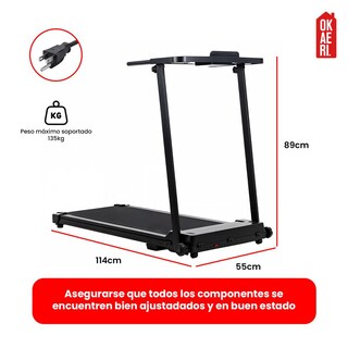 Foto 2 | Foto 2 | Caminadora Eléctrica Plegable Okaeri Vel Máx 12km/h Trotadora Para Casa O Departamento 2hp