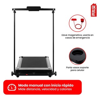 Foto 3 | Foto 3 | Caminadora Eléctrica Plegable Okaeri Vel Máx 12km/h Trotadora Para Casa O Departamento 2hp