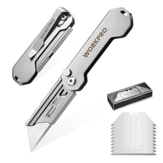 Foto 1 | Foto 1 | Cuchillo Utilitario Plegable Workpro Mini Cortador De Cajas Con 10 Cuchillas - Venta Internacional.