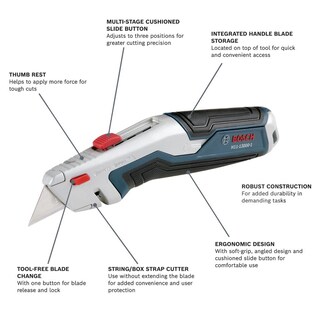 Foto 2 | Foto 2 | Cuchillo Utilitario Retráctil Bosch H11-13000-1 Con 3 Hojas - Venta Internacional.