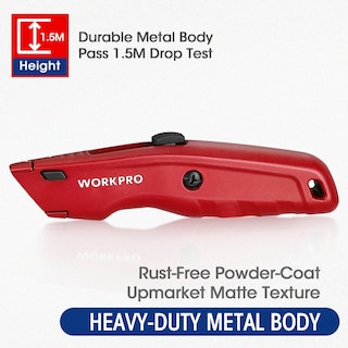 Foto 3 | Foto 3 | Navaja Multiusos Workpro Premium Retráctil Totalmente Metálica Con Hoja - Venta Internacional.