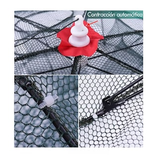 Foto 4 | Foto 4 | Trampa Plegable para Pesca de Cangrejos y Peces 16 agujeros Azul