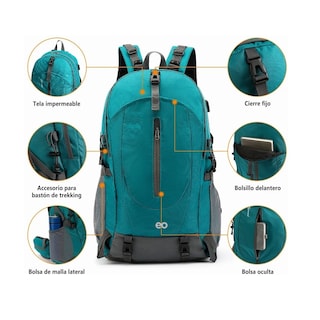 Foto 3 | Foto 3 | Mochila Impermeable Para Senderismo Eo Safe Imports Esi-222 Color Verde