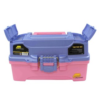 Foto 4 | Foto 4 | Tackle Box Plano De 2 Bandejas Con Doble Acceso Desde Arriba, Bígaro Y Rosa - Venta Internacional.