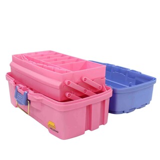 Foto 5 | Foto 5 | Tackle Box Plano De 2 Bandejas Con Doble Acceso Desde Arriba, Bígaro Y Rosa - Venta Internacional.