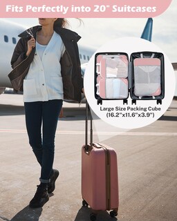 Foto 2 | Foto 2 | Cubos De Compresión Gonex 1l+2m+2s Con Bolsa De Lavandería Rosa - Venta Internacional.