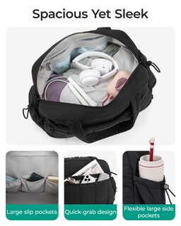 Foto 3 | Foto 3 | Bolsa De Viaje Bagsmart Para Viajes O Gimnasio Para Mujer, Color Negro - Venta Internacional.
